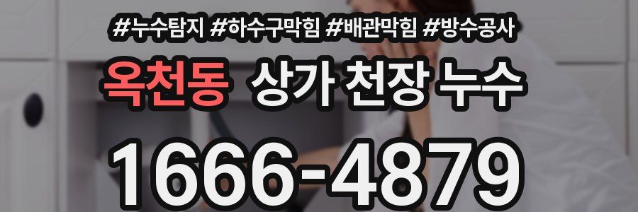 옥천동 상가 천장 누수