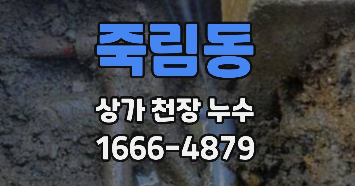 죽림동 상가 천장 누수