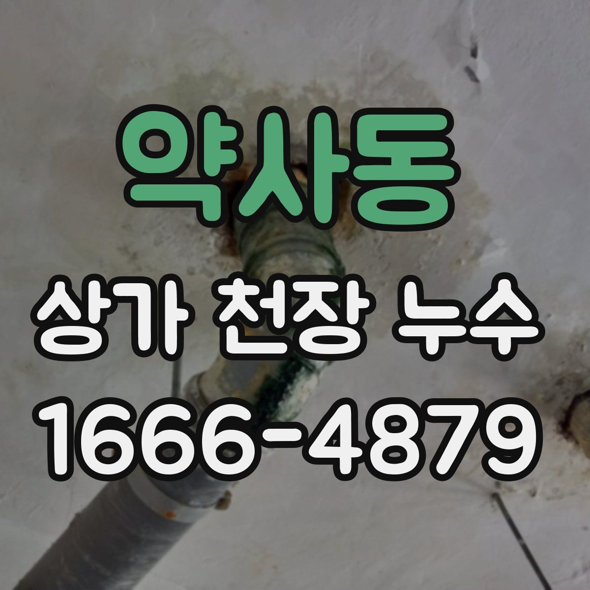 약사동 상가 천장 누수