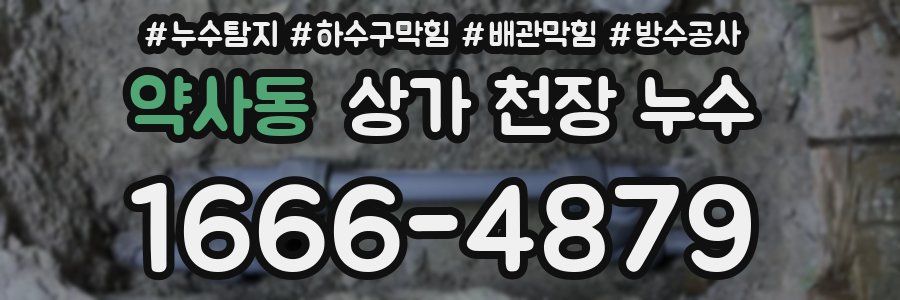 약사동 상가 천장 누수