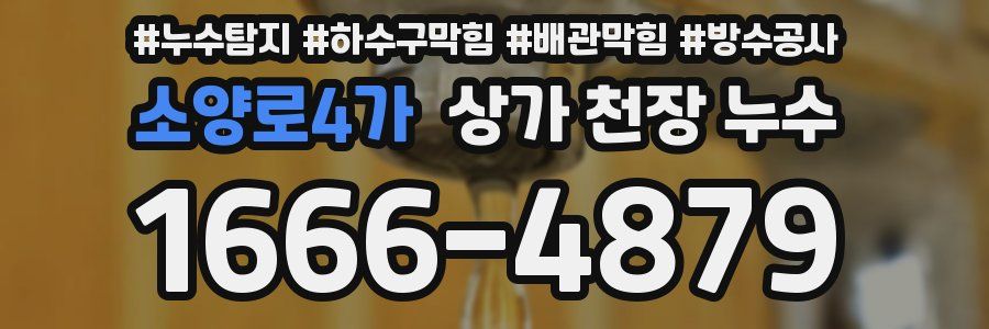소양로4가 상가 천장 누수