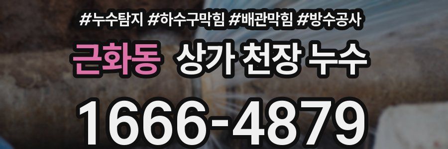 근화동 상가 천장 누수