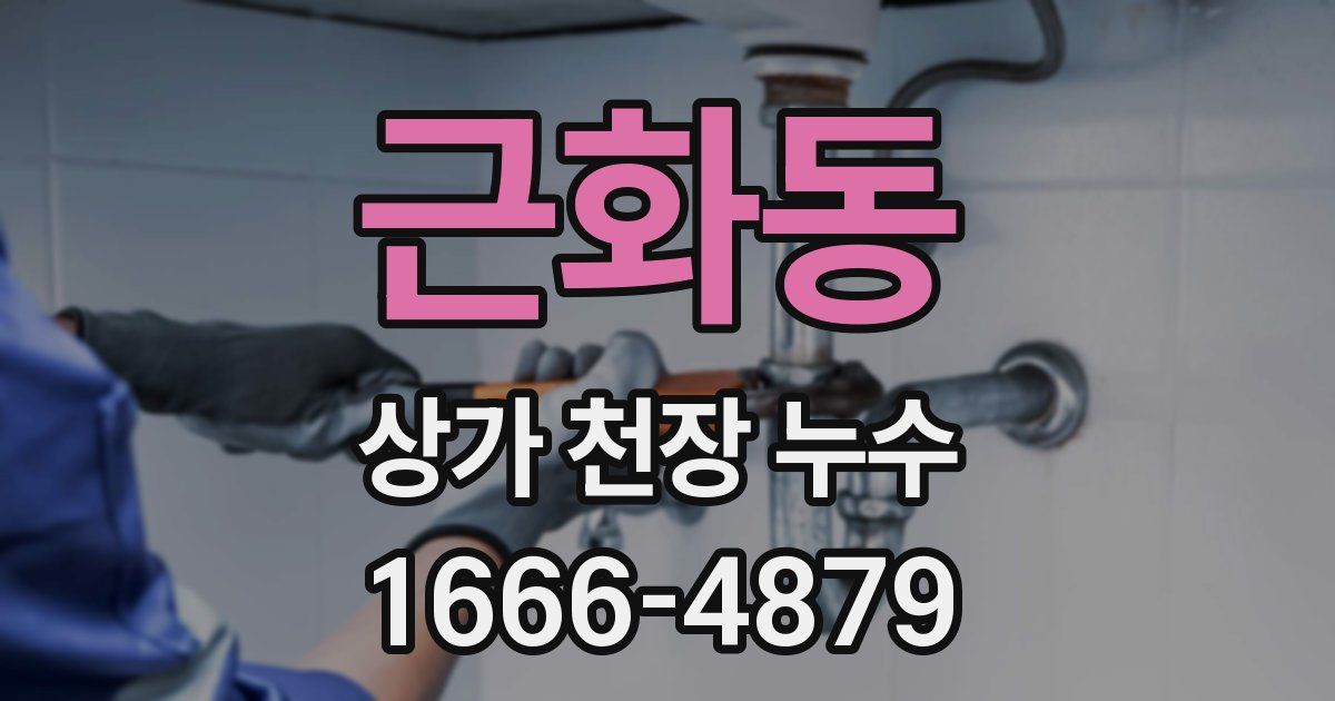 근화동 상가 천장 누수