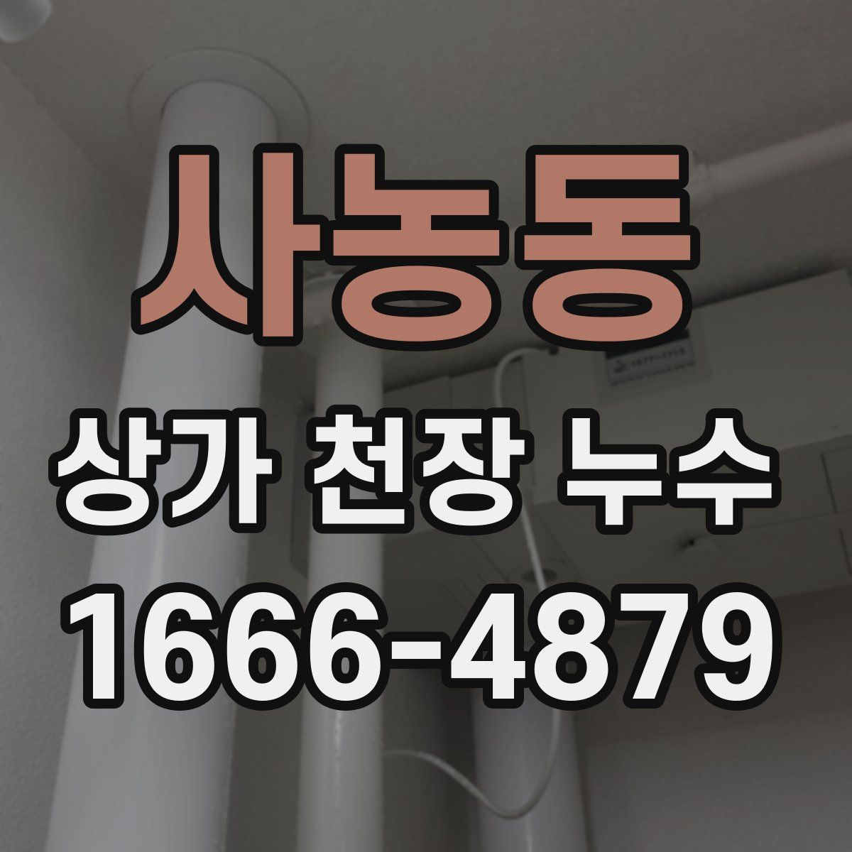 사농동 상가 천장 누수