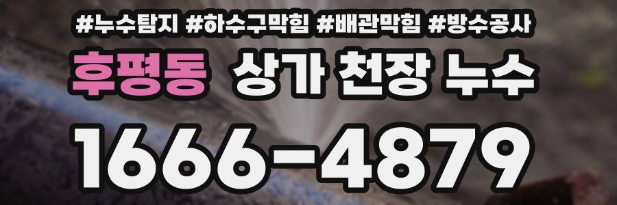 후평동 상가 천장 누수