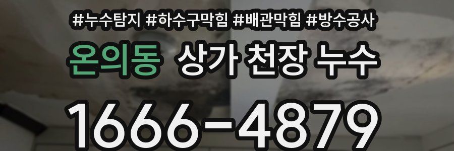온의동 상가 천장 누수
