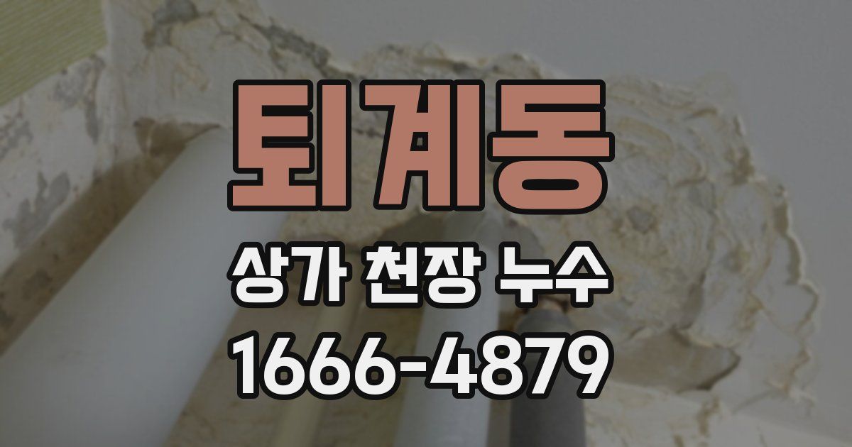 퇴계동 상가 천장 누수