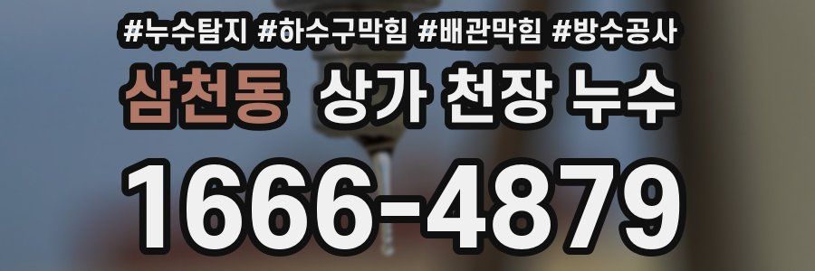 삼천동 상가 천장 누수