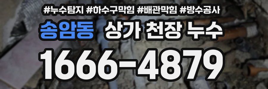 송암동 상가 천장 누수