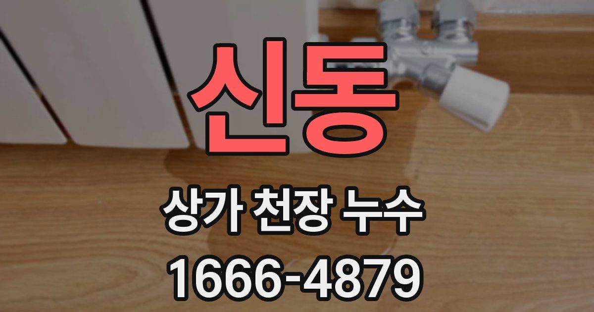 신동 상가 천장 누수