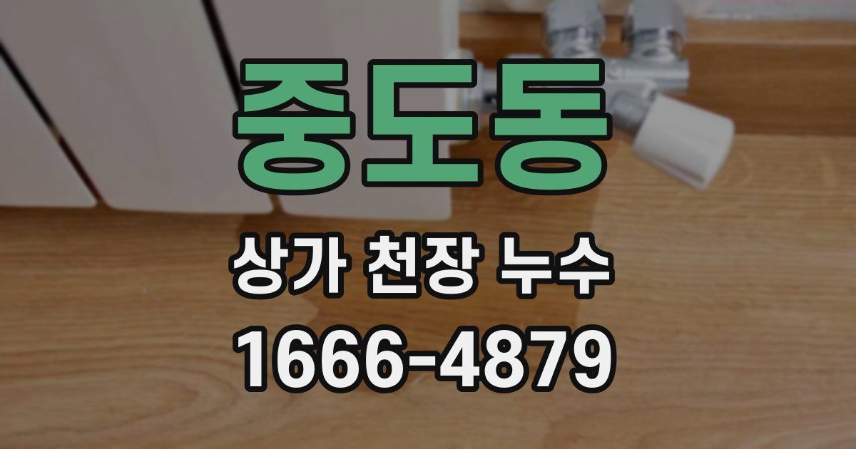 중도동 상가 천장 누수