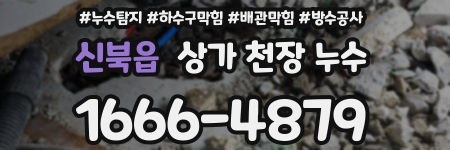 신북읍 상가 천장 누수