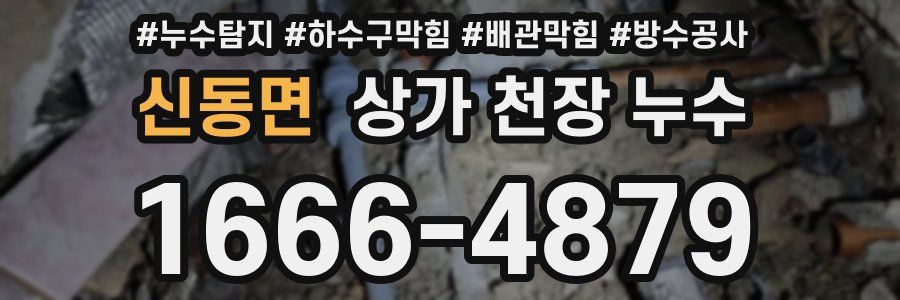 신동면 상가 천장 누수