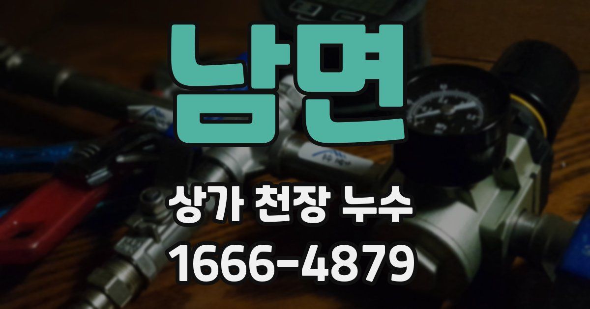 남면 상가 천장 누수