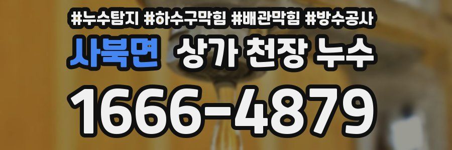 사북면 상가 천장 누수