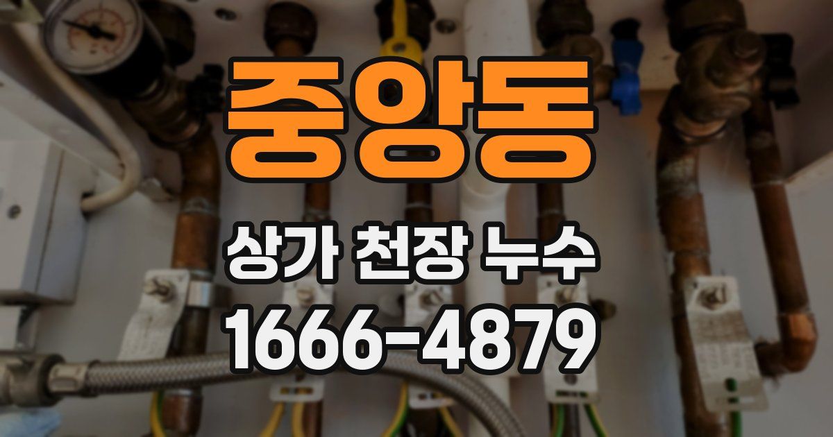 중앙동 상가 천장 누수