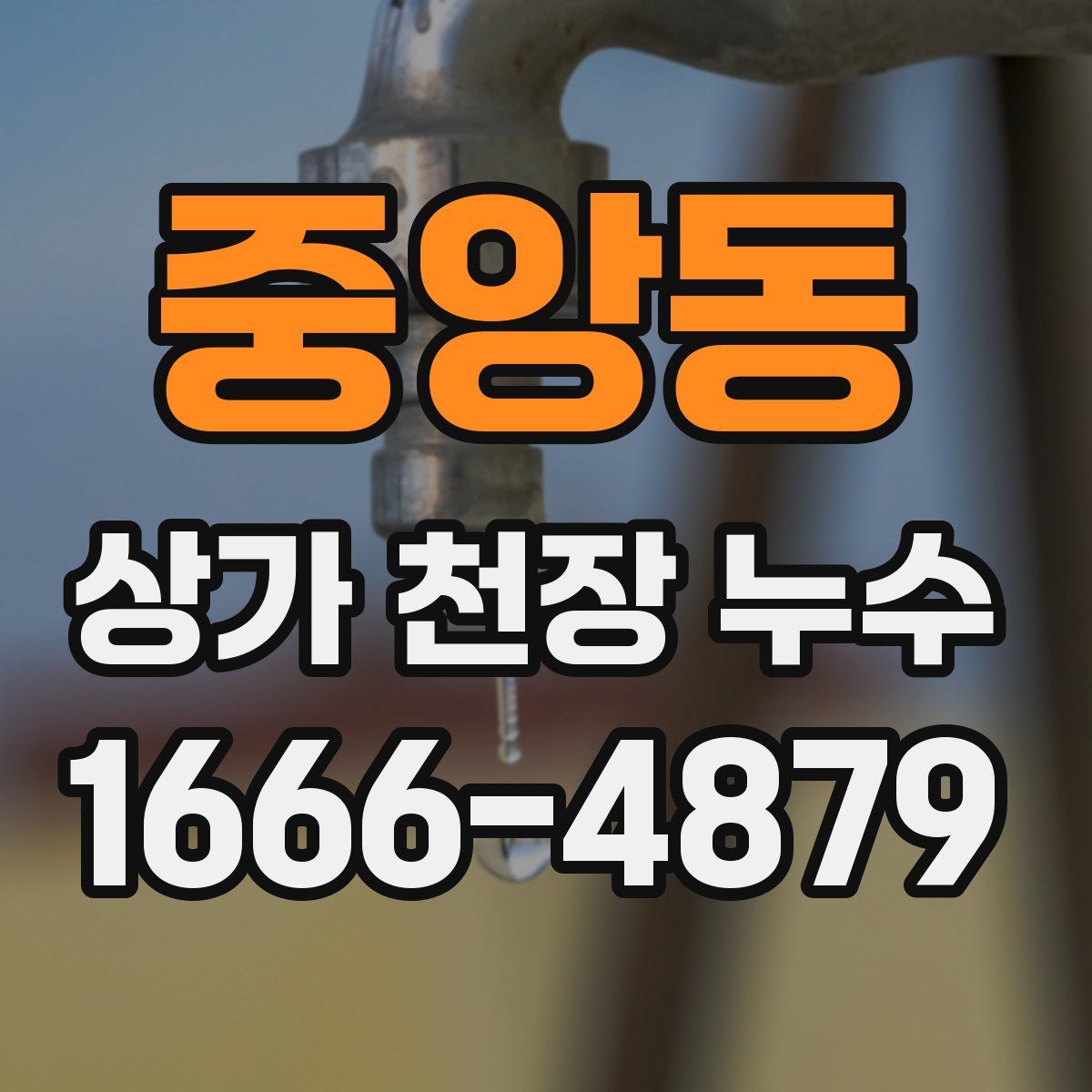 중앙동 상가 천장 누수