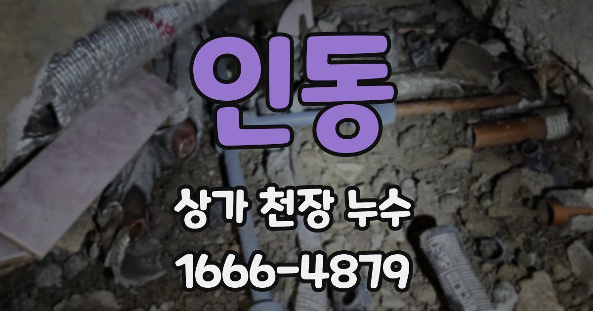 인동 상가 천장 누수
