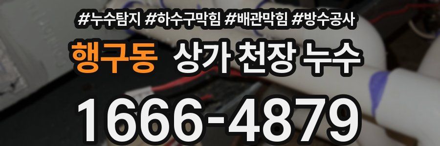 행구동 상가 천장 누수