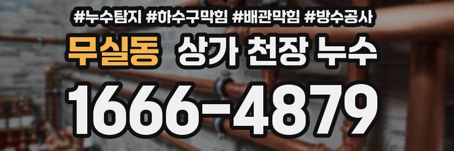 무실동 상가 천장 누수