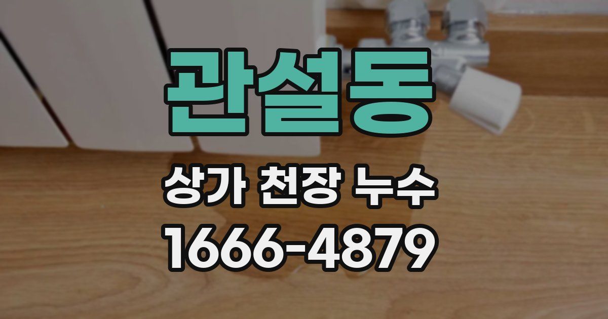 관설동 상가 천장 누수