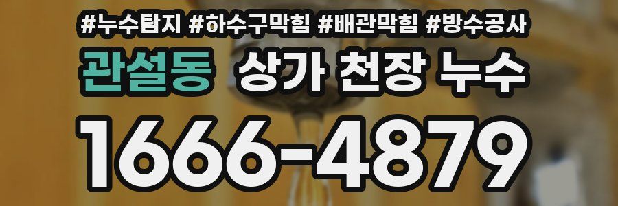 관설동 상가 천장 누수
