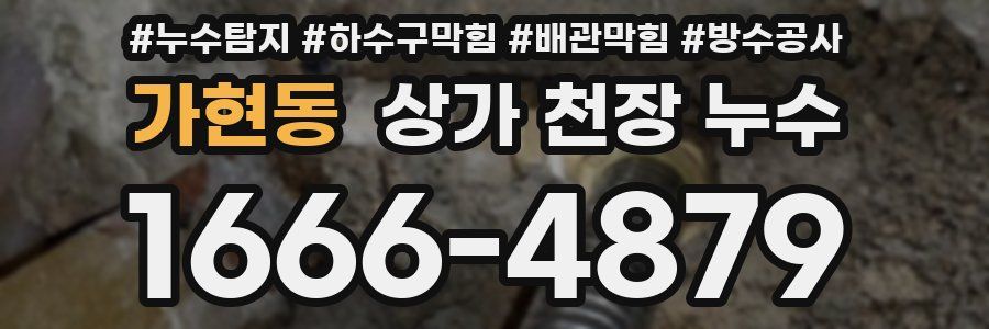 가현동 상가 천장 누수