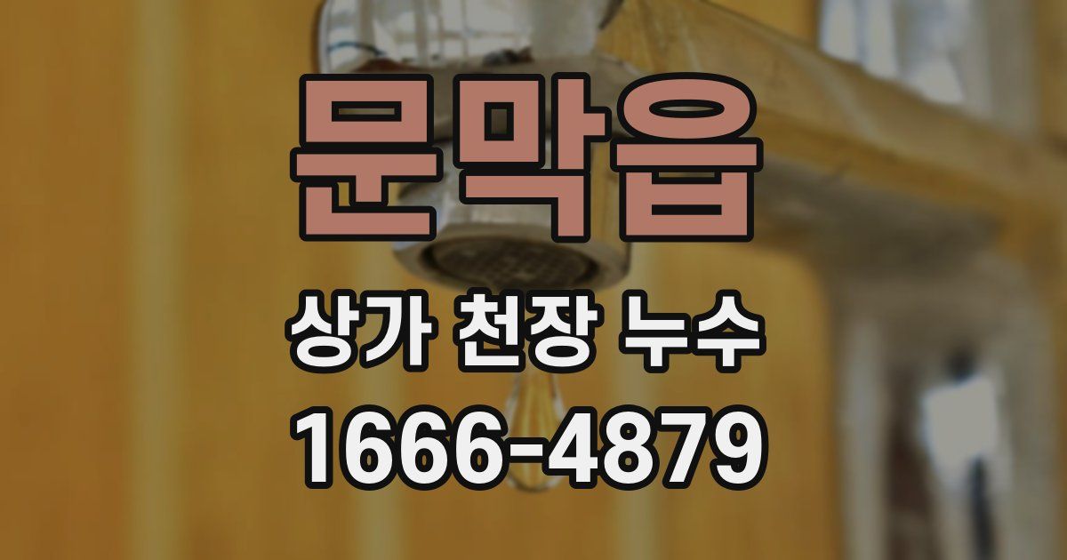 문막읍 상가 천장 누수