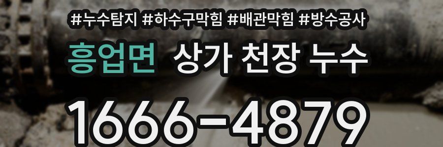 흥업면 상가 천장 누수