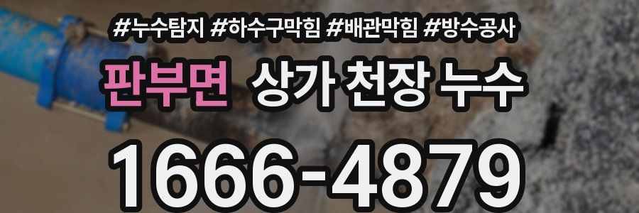 판부면 상가 천장 누수