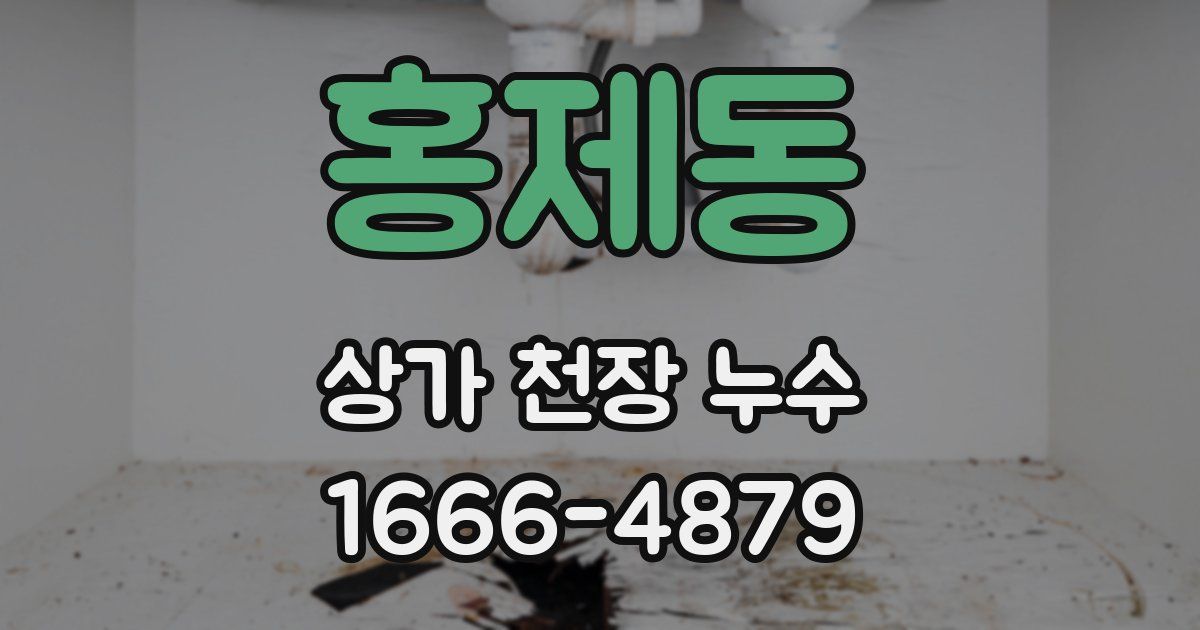 홍제동 상가 천장 누수