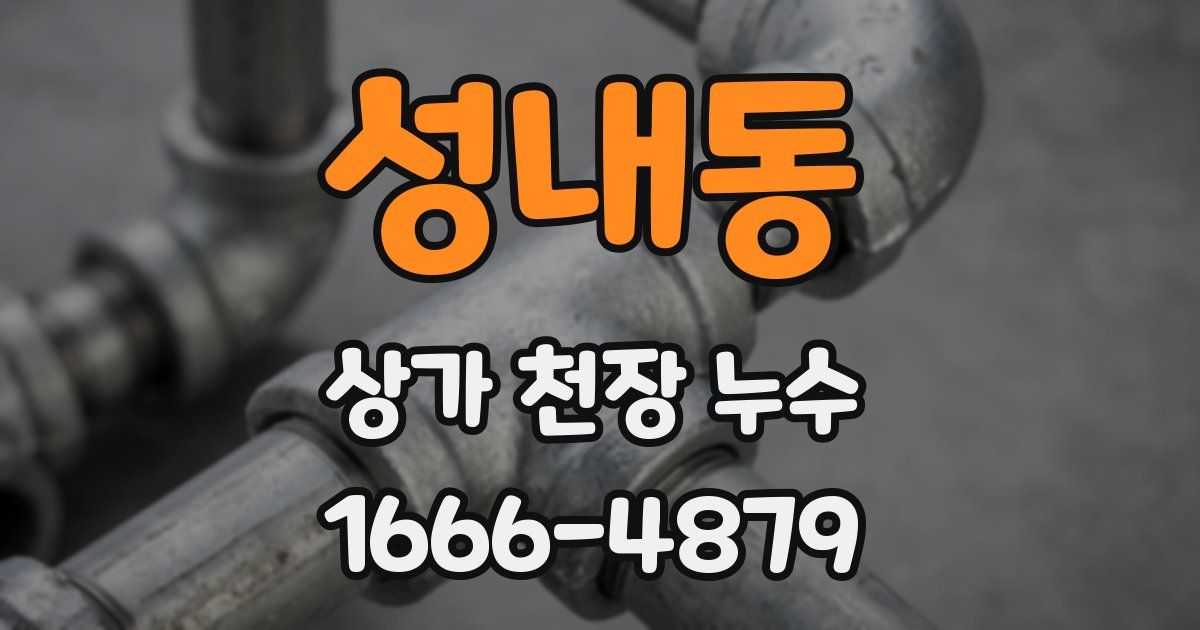 성내동 상가 천장 누수