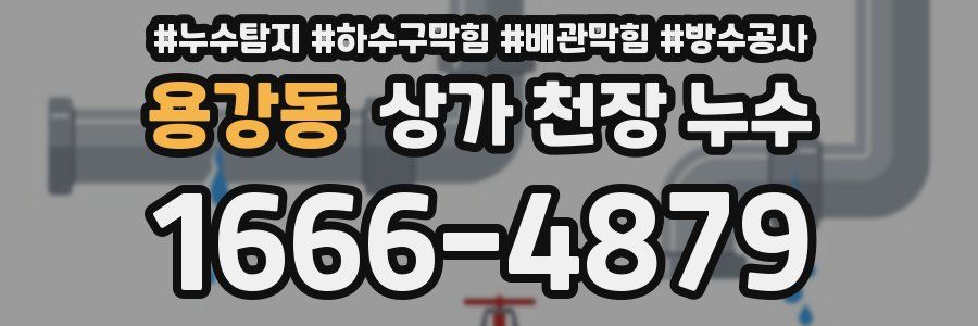용강동 상가 천장 누수
