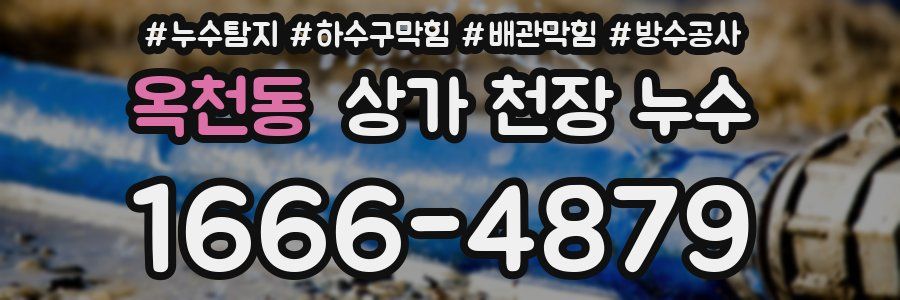 옥천동 상가 천장 누수