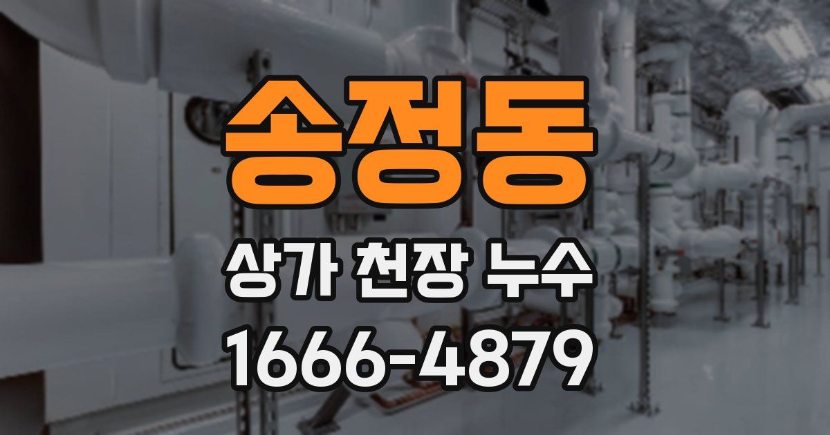 송정동 상가 천장 누수
