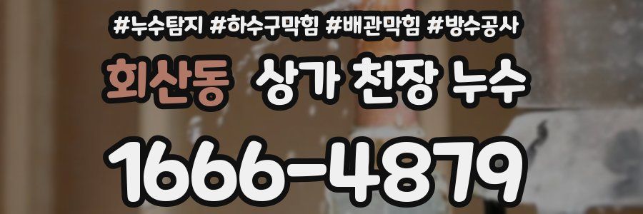 회산동 상가 천장 누수