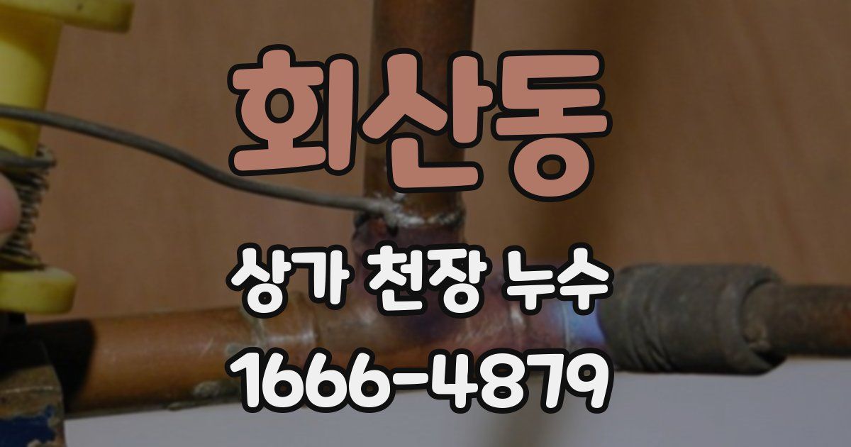 회산동 상가 천장 누수