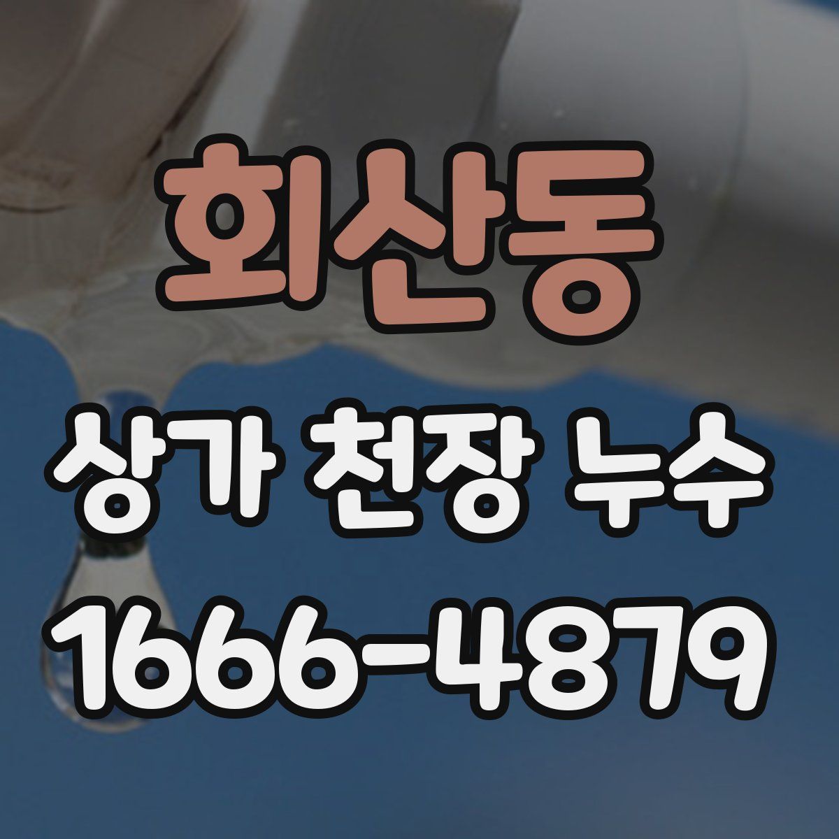 회산동 상가 천장 누수