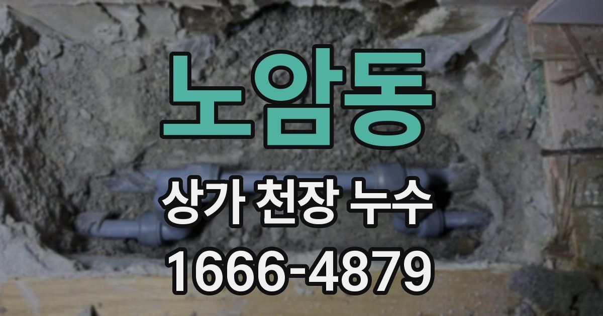 노암동 상가 천장 누수