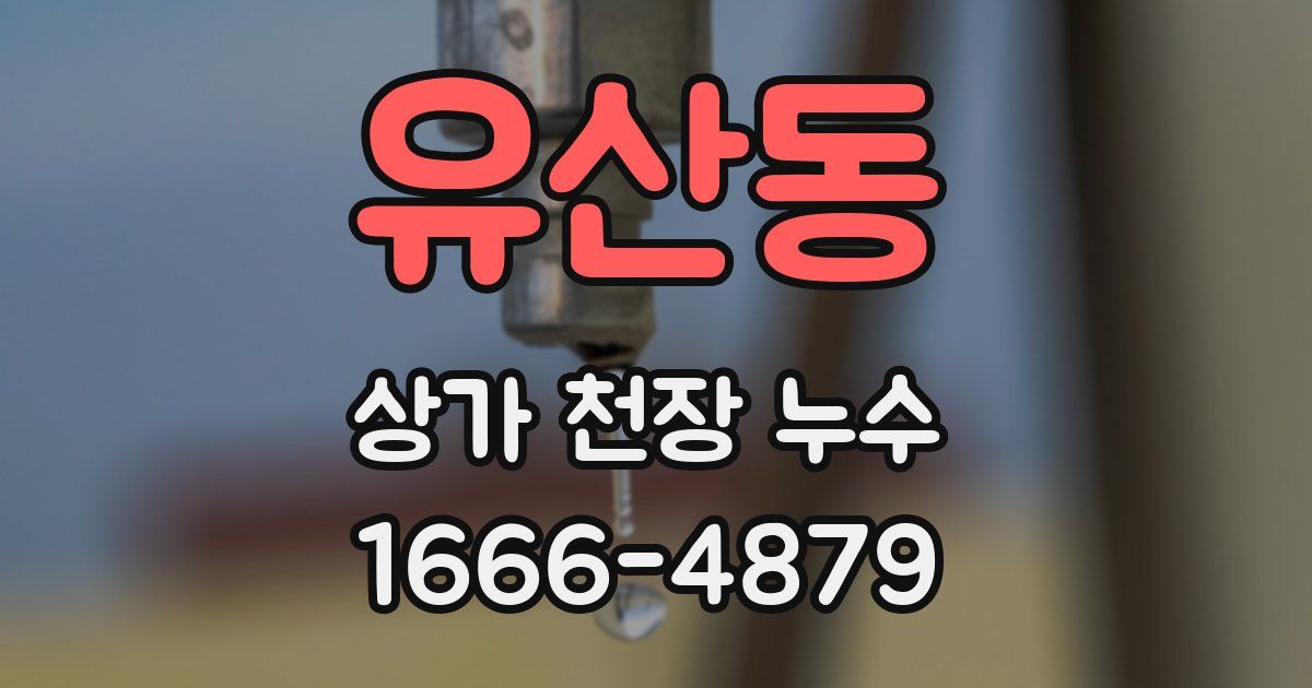 유산동 상가 천장 누수