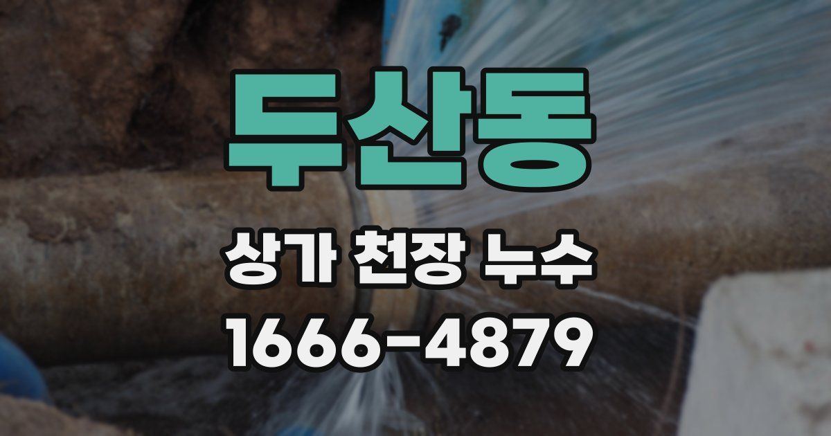 두산동 상가 천장 누수