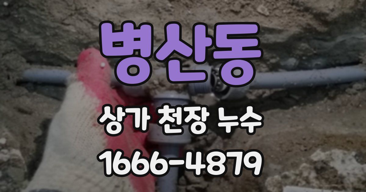 병산동 상가 천장 누수