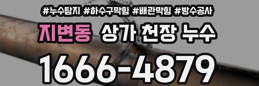 지변동 상가 천장 누수