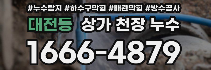 대전동 상가 천장 누수