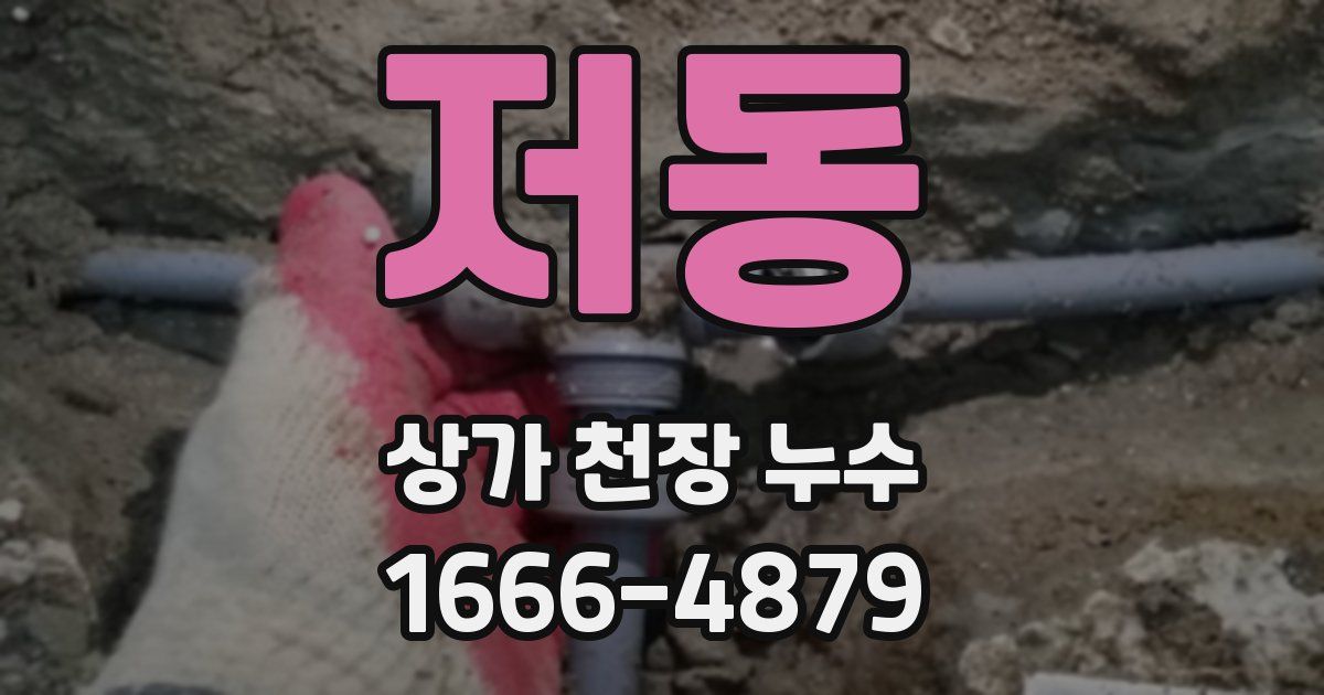 저동 상가 천장 누수