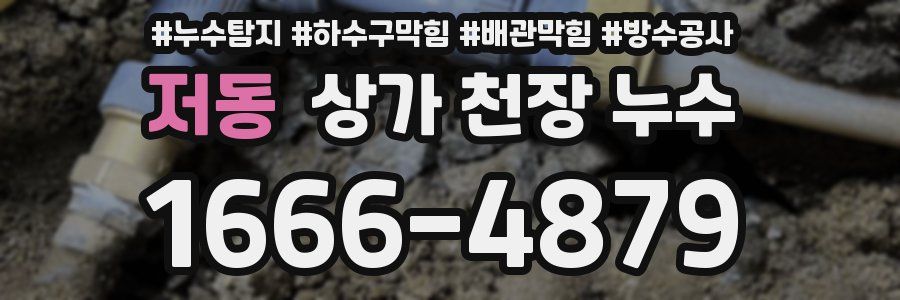 저동 상가 천장 누수