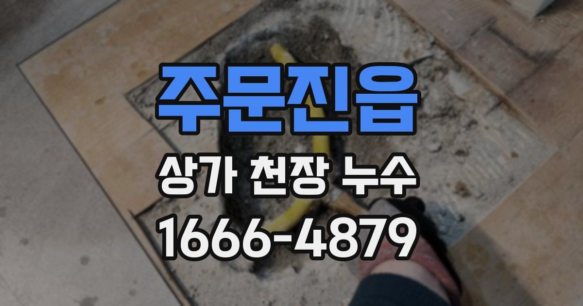주문진읍 상가 천장 누수