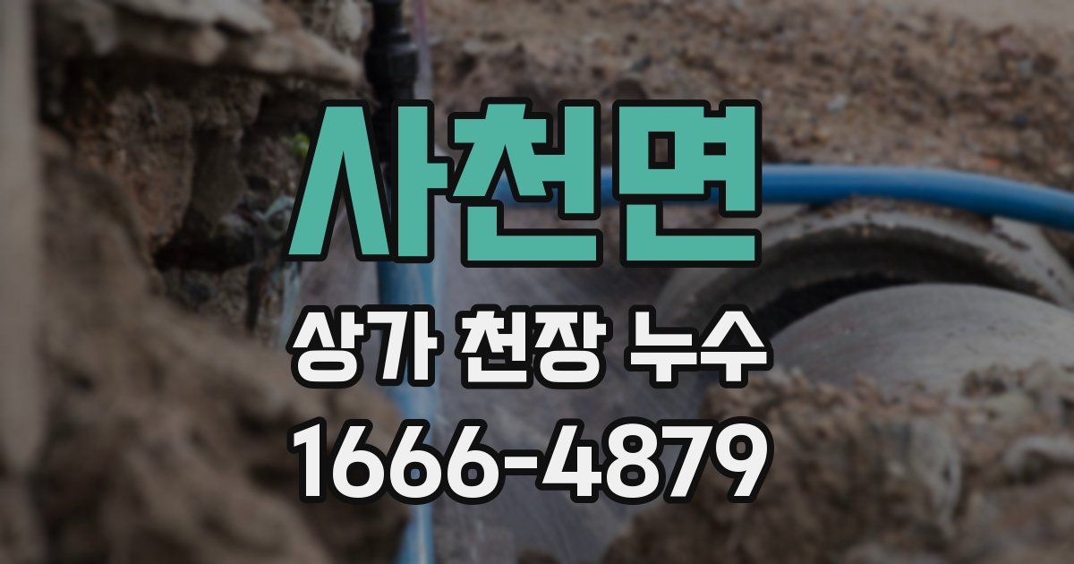 사천면 상가 천장 누수