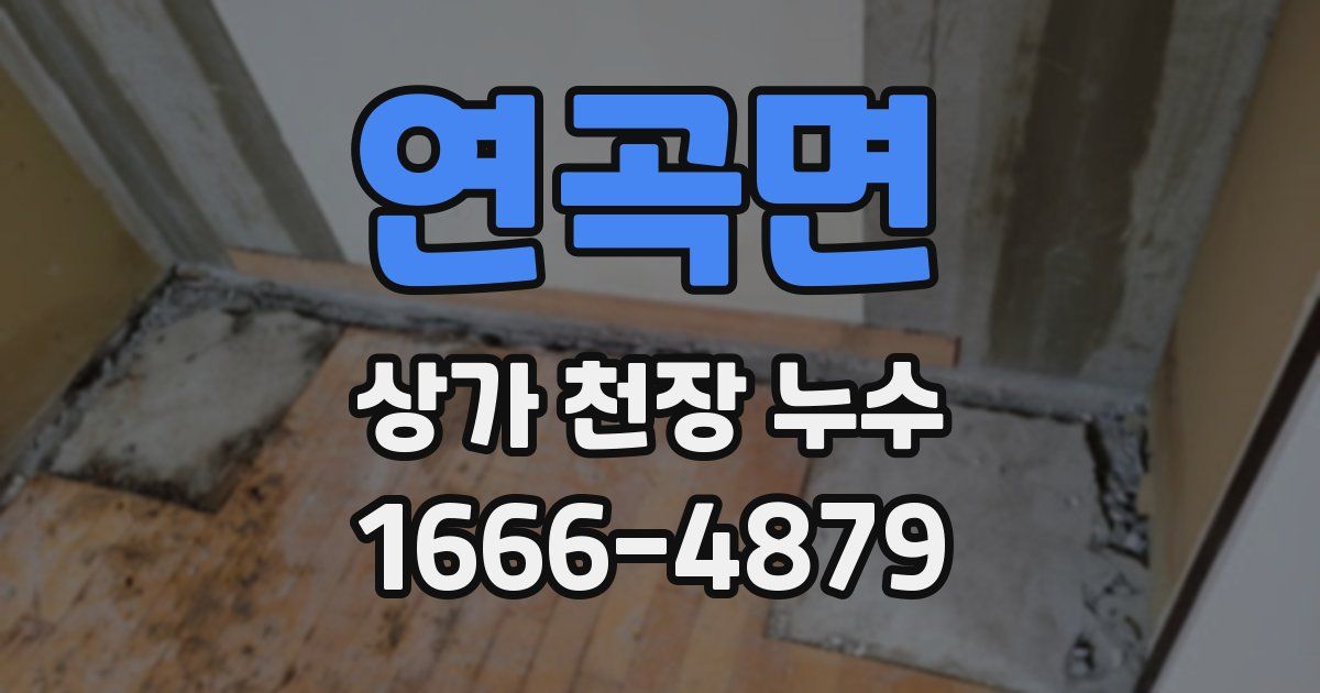 연곡면 상가 천장 누수