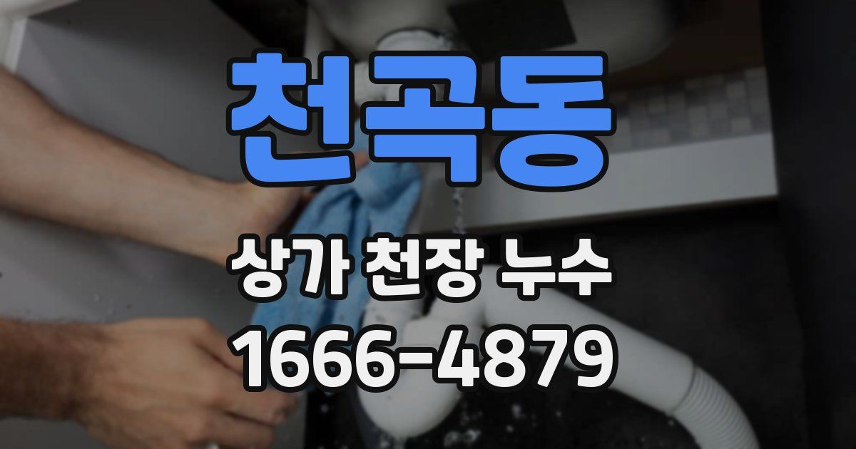천곡동 상가 천장 누수